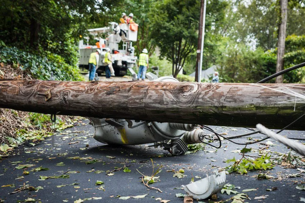 Downed Power Line in a Residential Neighborhood - KrisTech Wire (Photo via Shutterstock)