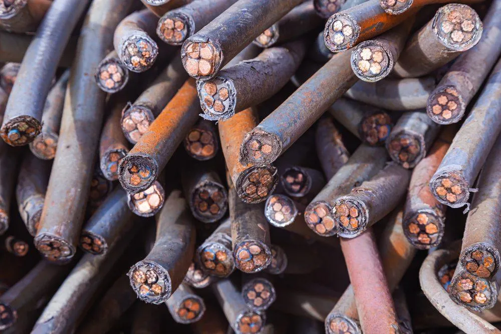 A bunch of old copper cables jacketed with plastic - KrisTech Wire (Photo via Shutterstock)