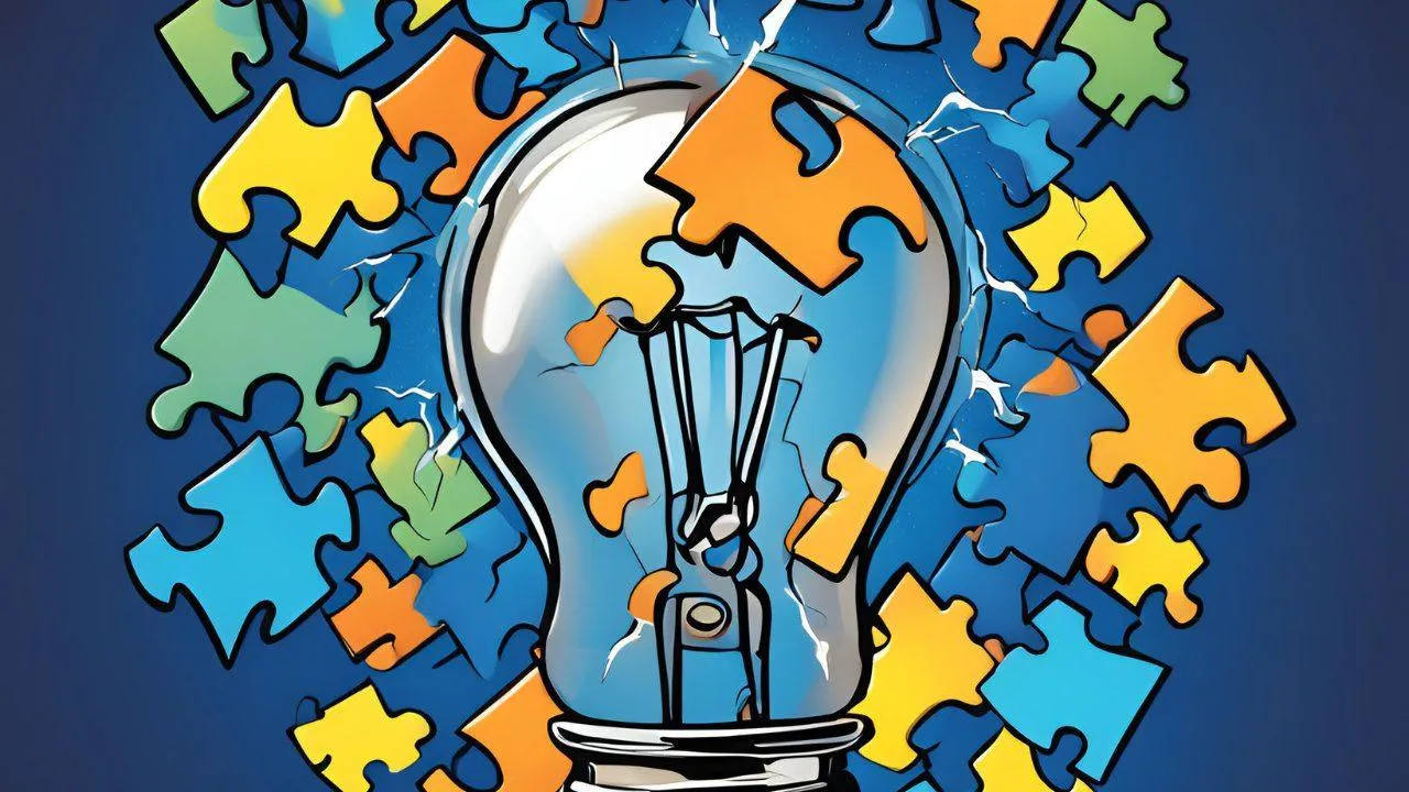 Puzzle Piece Lightbulb - KrisTech Wire