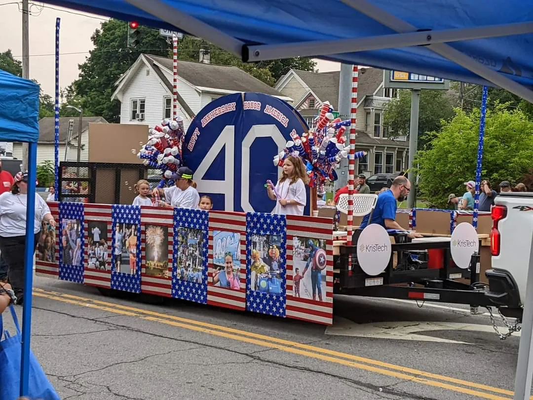 KrisTech employees and their families march in the annual Rome Honor America Days celebration in Rome, NY. Photo by Lisa Napelitano.