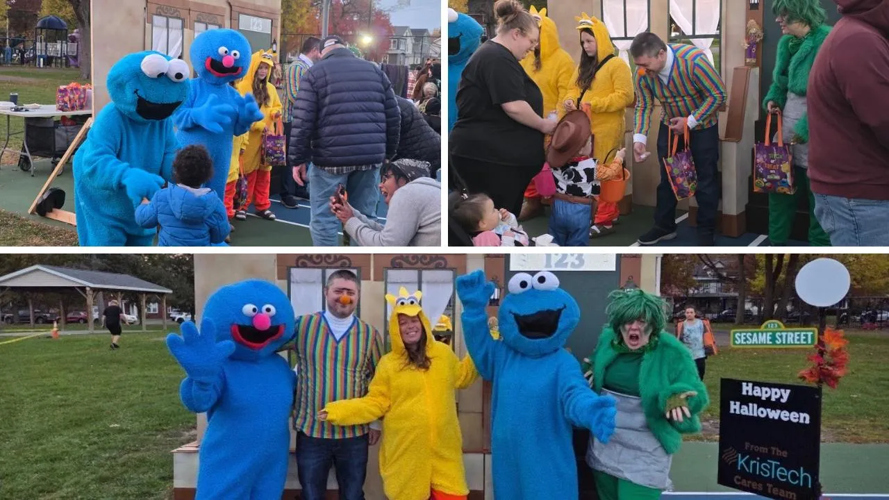 A group of KrisTech employees dressed up as their favorite Sesame Street characters for Rome's annual Fright Night at Franklyn's Field Trick-or-Treat event. (Photos via Glenn Rothe)