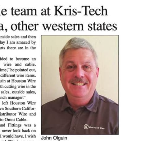 The Electric Times- November Issue Article on Kris-Tech Wire
