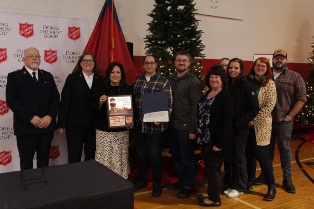 Salvation Army Recognizes Kris-Tech Wire with Copper City Community Spirit Award