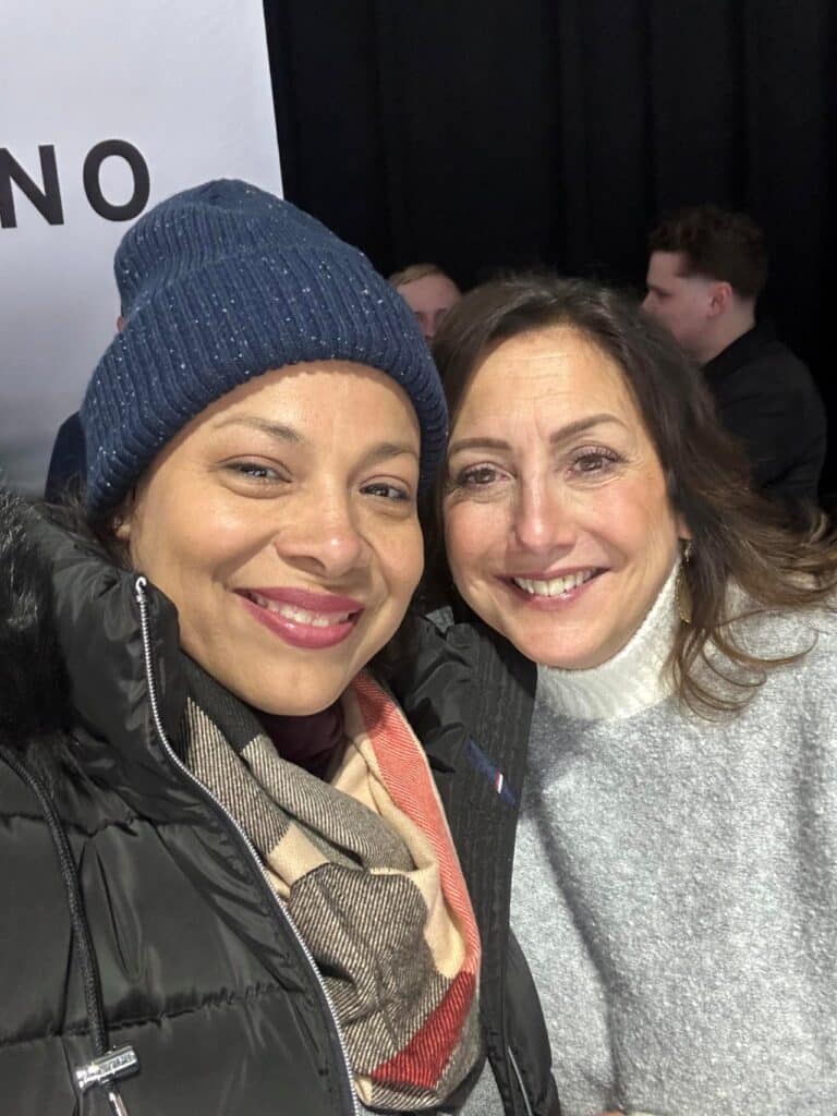 Customer service specialist Blanca Hernandez poses for a photo with Director of Employee Engagement Wendy Calabrese during a company event. (Photo by Blanca Hernandez)